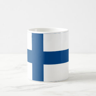 Finland Flag Large White Mug