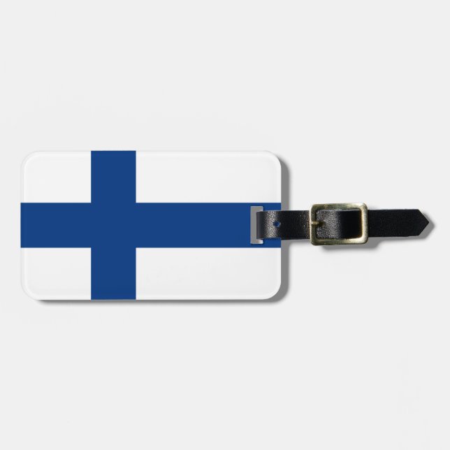 Finland Flag Luggage Tag (Front Horizontal)