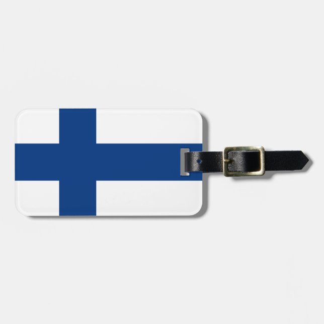 Finland Flag Luggage Tag (Front Horizontal)