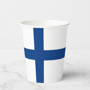 Finland flag paper cups