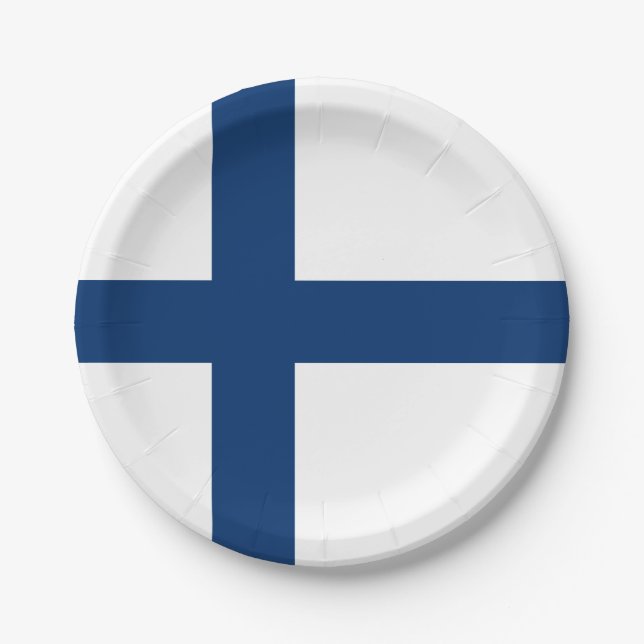 Finland Flag Paper Plate (Front)
