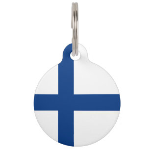 Finland flag pet tag