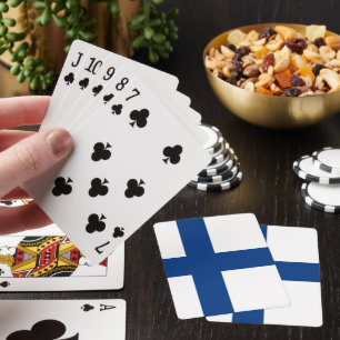 Finland flag playing cards