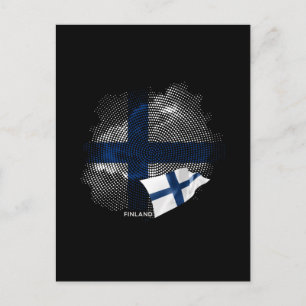 Finland flag postcard