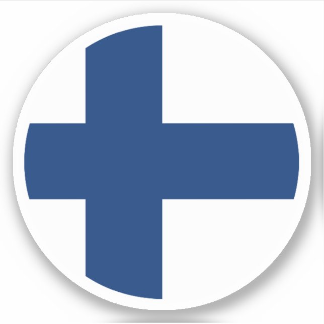 Finland Flag Round Sticker (Front)