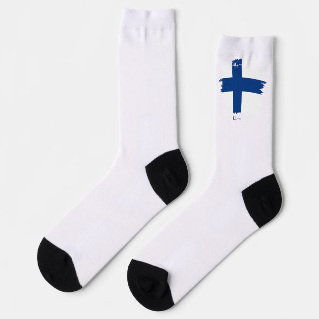 Finland flag socks (Left)