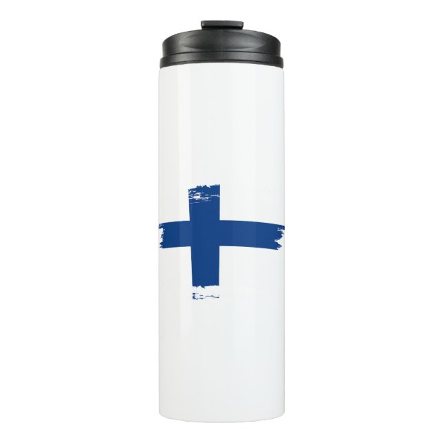 Finland flag thermal tumbler (Front)
