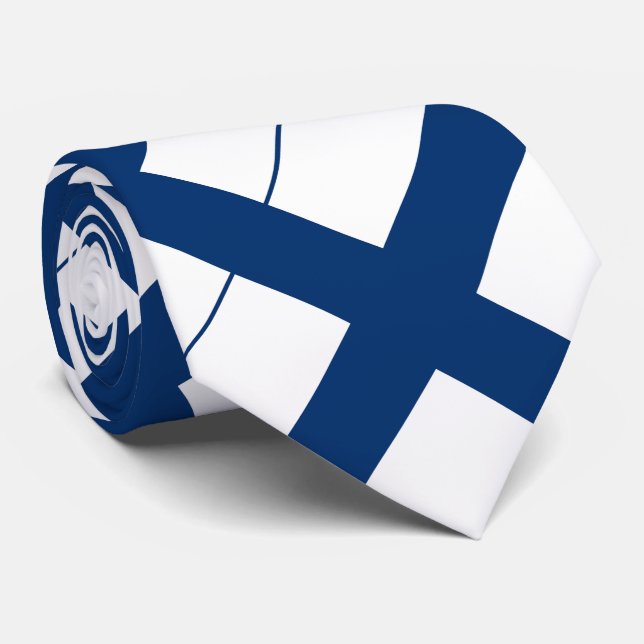 Finland Flag Tie (Rolled)