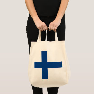 Finland flag tote bag