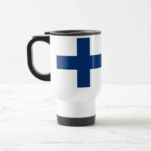 Finland Flag Travel Mug (Left)