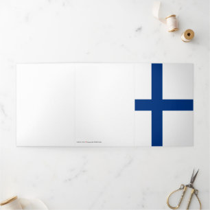 Finland flag Tri-Fold card