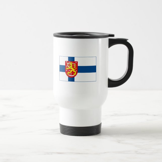 Finland Flag w COA (light) Mug (Right)