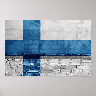 Finland flag wall poster