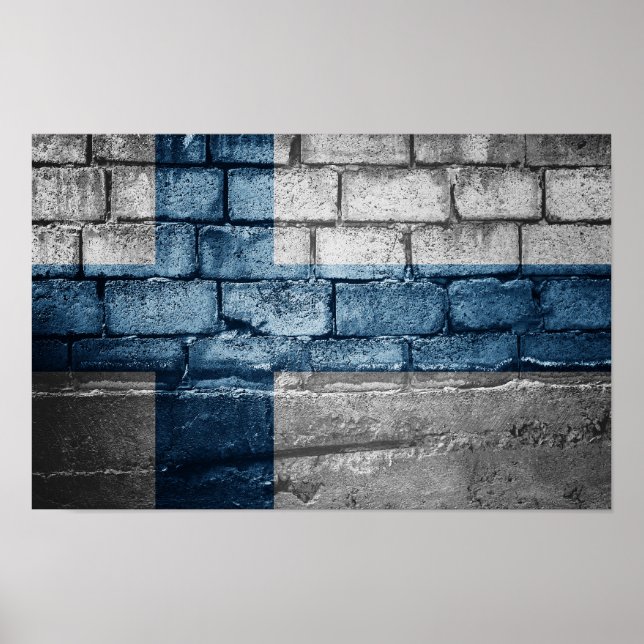 Finland flag wall poster (Front)