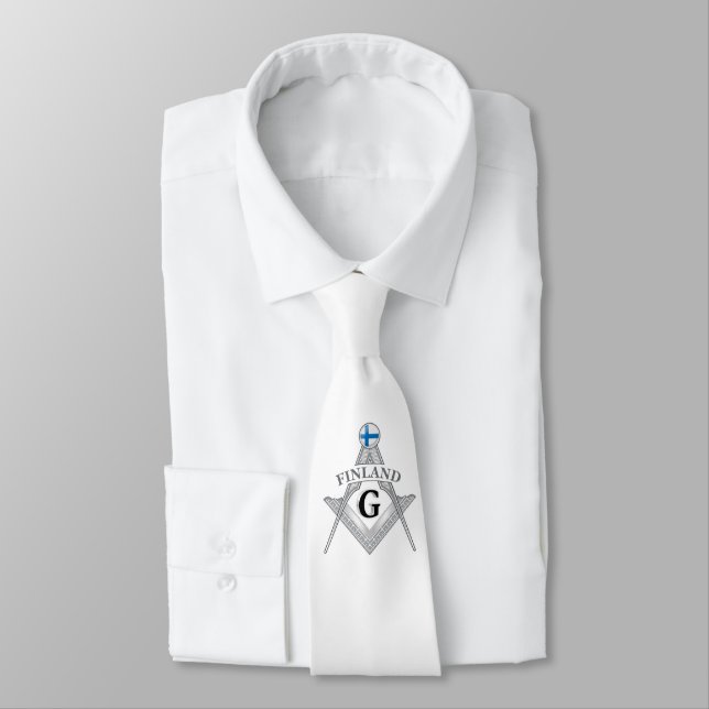 Finland freemasonry sign tie (Tied)