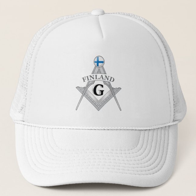 Finland freemasonry sign trucker hat (Front)