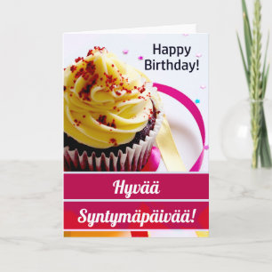 Finland Happy Birthday Finnishhyvää syntymäpäivää Card