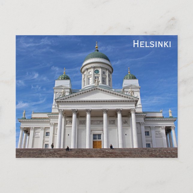 Finland Helsinki Cathedral Travel Photo Postcard (Front)