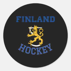 Finland Hockey Jersey Classic Round Sticker