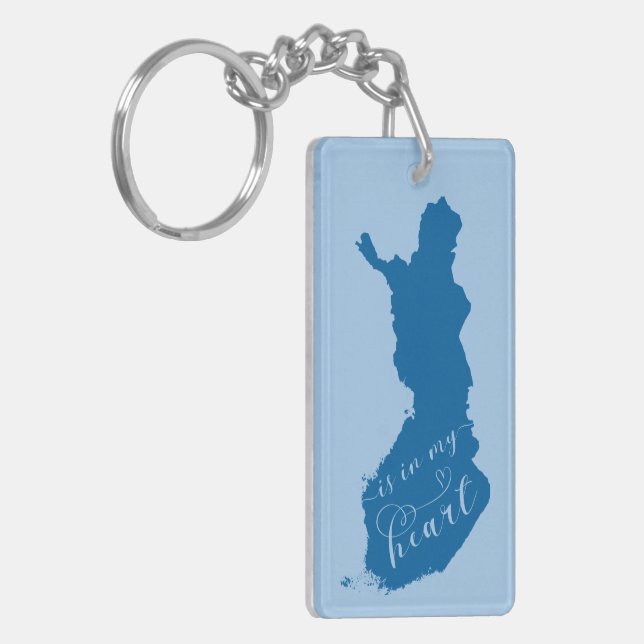 Finland Is In My Heart Key Ring (Front Left)
