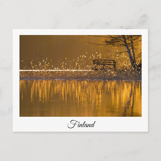 Finland lake landscape souvenir postcard (Front)