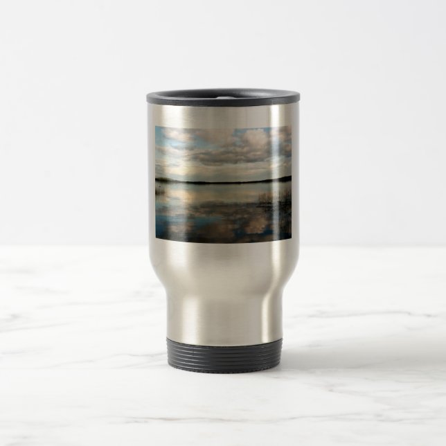 Finland Lake Reflection Travel Mug (Center)