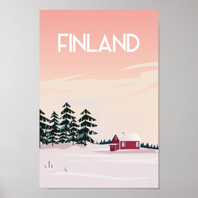 Finland Lapland travel poster (Front)