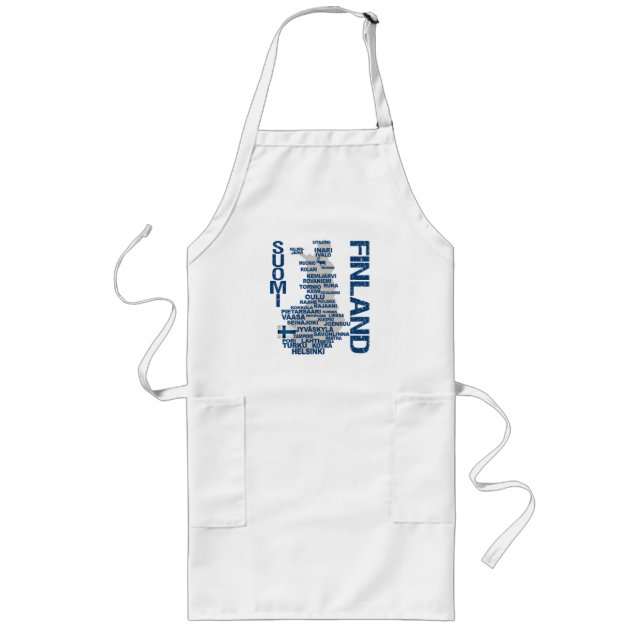 FINLAND MAP apron - choose style, colour (Front)