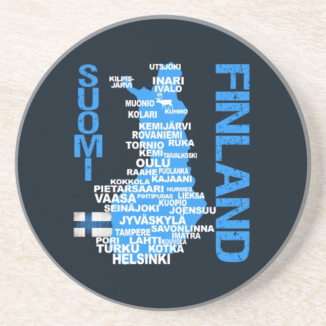 FINLAND MAP coaster (Front)