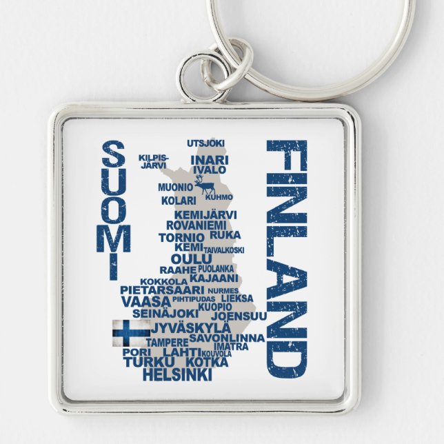 FINLAND MAP key chain (Front)