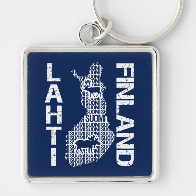 FINLAND MAP key chain - Lahti (Front)