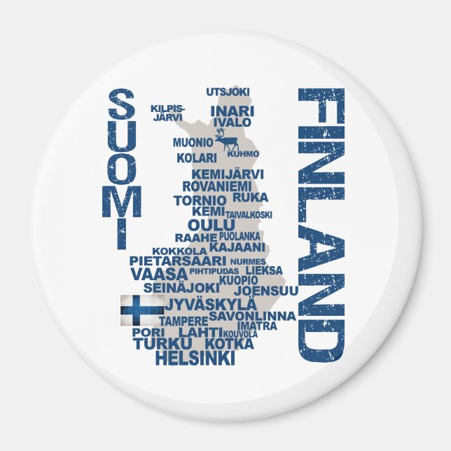 FINLAND MAP magnet (Front)