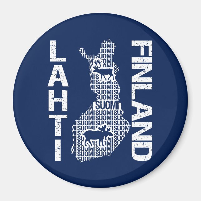 FINLAND MAP magnet - Lahti (Front)