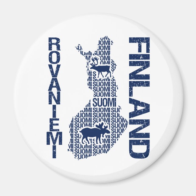 FINLAND MAP magnet - Rovaniemi (Front)