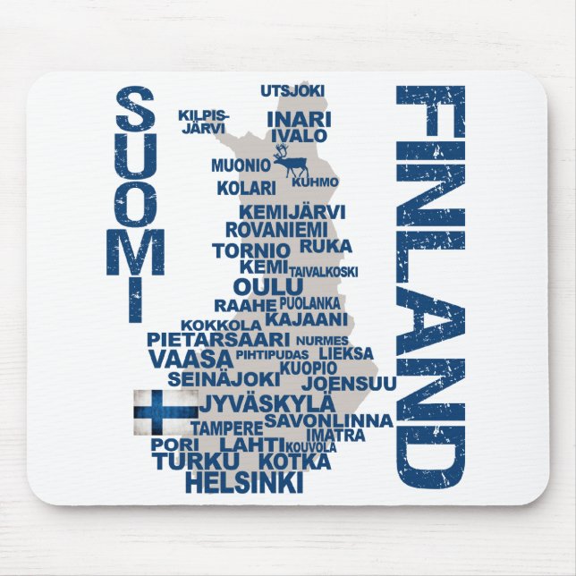 FINLAND MAP mousepad (Front)