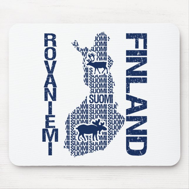 FINLAND MAP mousepad - Rovaniemi (Front)