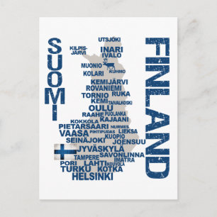 FINLAND MAP postcard
