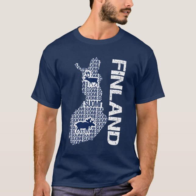 FINLAND MAP shirt - choose style & color (Front)