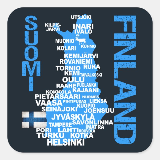 FINLAND MAP stickers (Front)