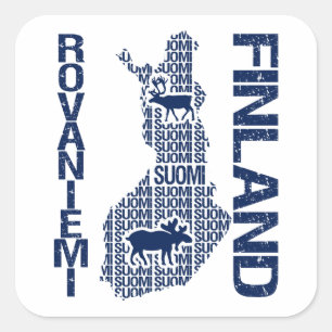FINLAND MAP stickers - Rovaniemi