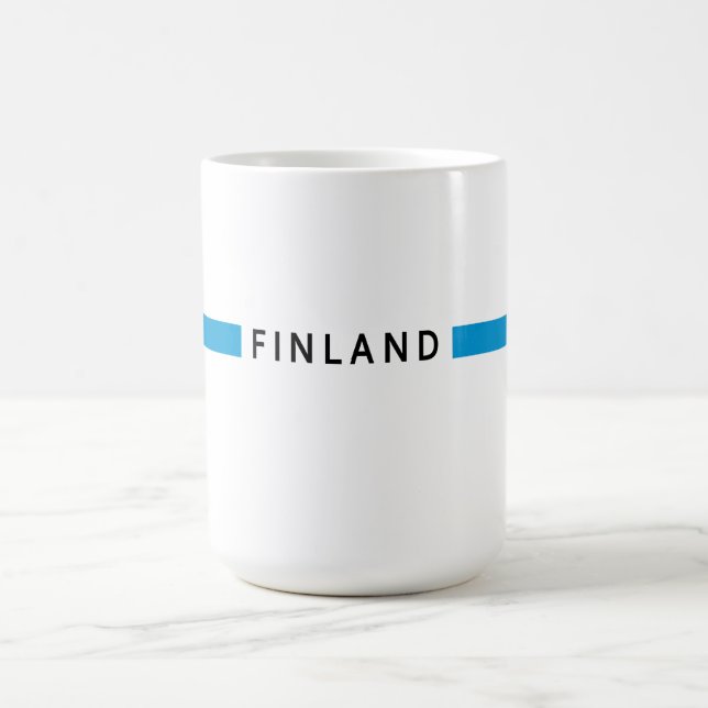 Finland minimalistic flag coffee mug (Center)