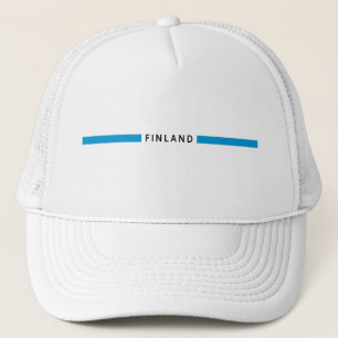 Finland minimalistic flag trucker hat