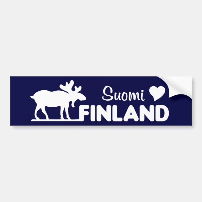 Finland Moose bumpersticker Bumper Sticker (Front)