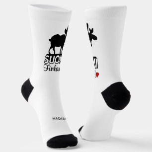 Finland Moose custom name Socks