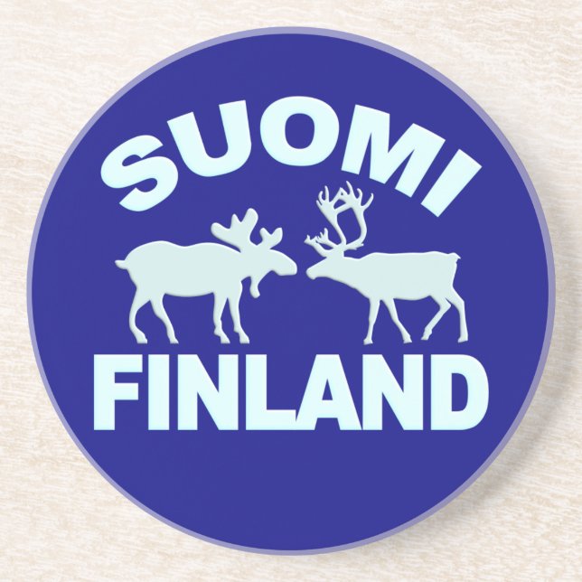 Finland Moose & Reindeer coaster (Front)