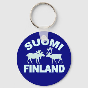 Finland Moose & Reindeer keychain