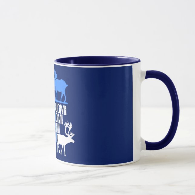 Finland Moose & Reindeer mug - choose style (Right)
