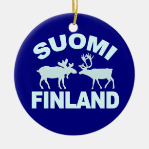 Finland Moose & Reindeer ornament