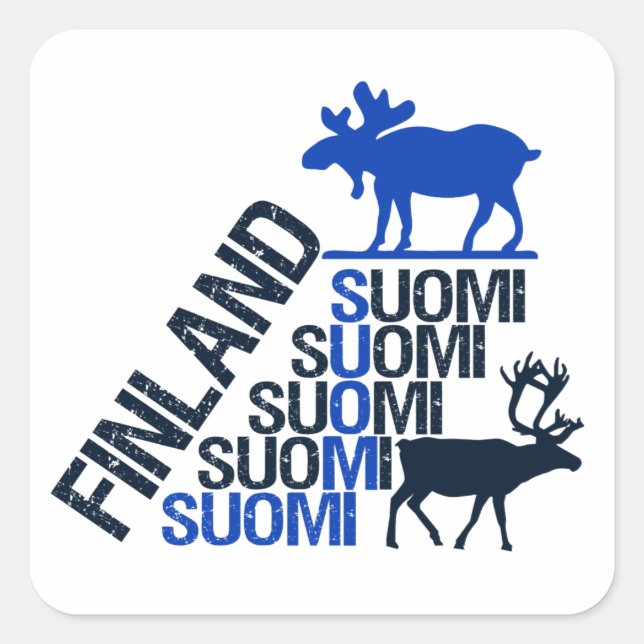 Finland Moose & Reindeer stickers (Front)