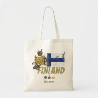 Finland Moose Vintage Flag Tent Retro Souvenir